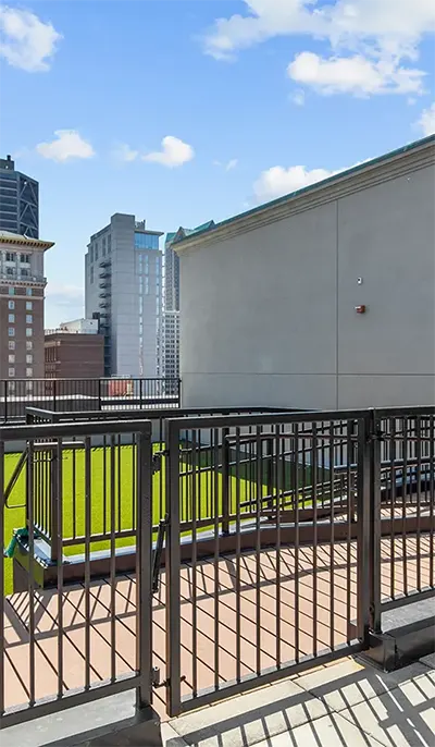 Rooftop Dog Park with Views of Downtown St. Louis